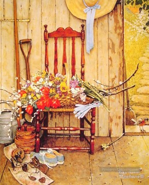 Norman Rockwell œuvres - printemps fleurs 1969 Norman Rockwell